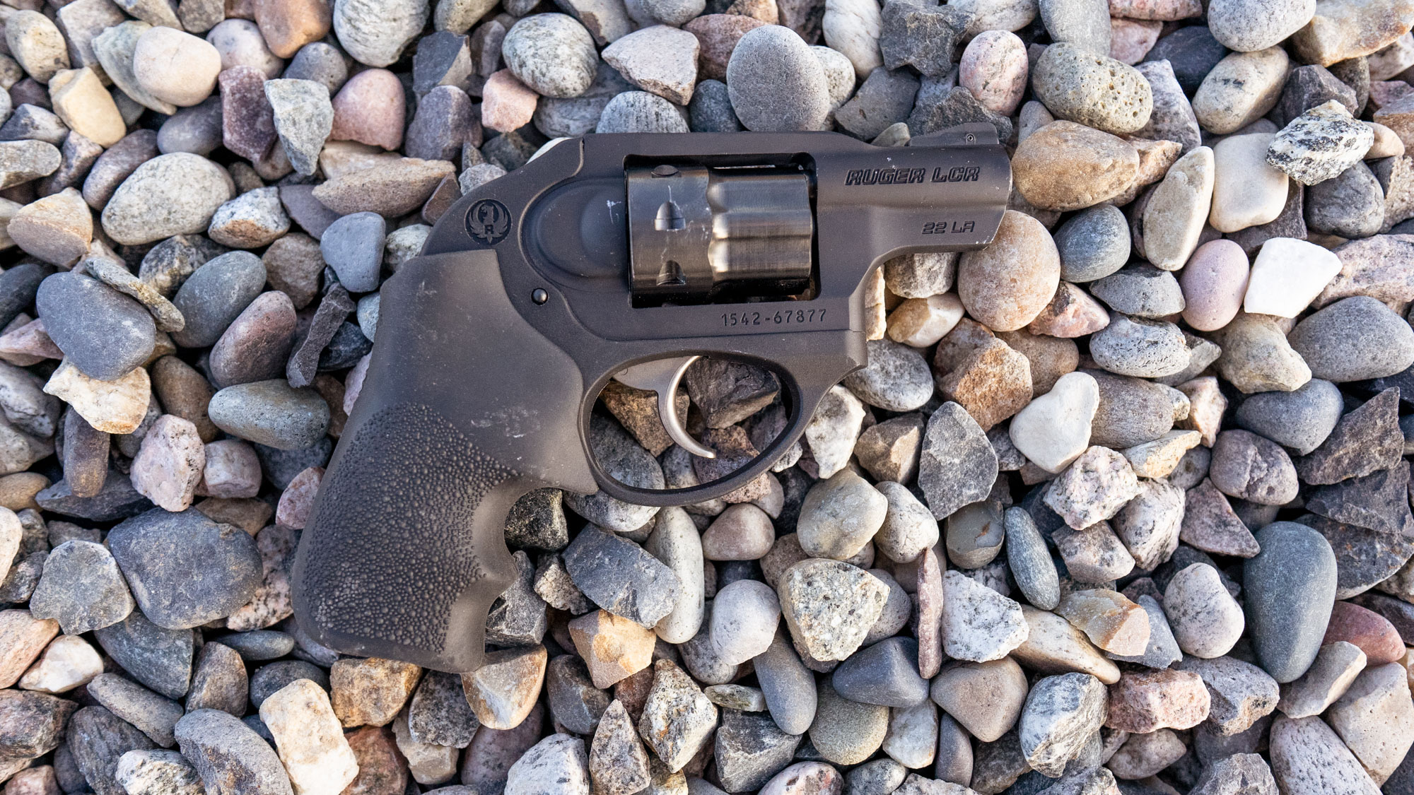 Ruger LCR rimfire on rocks