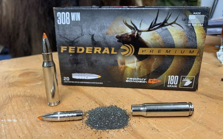  Federal Premium 180-grain Trophy Bonded Tip is one of the best ammo for hunting.