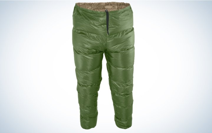  The Goosefeet Gear Down Pants are the most customizable.