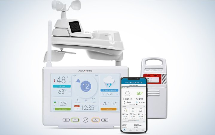  The AcuRite Iris Weather Station with High-Def Direct-to-Wi-Fi Display and Lightning Detection is the best overall.