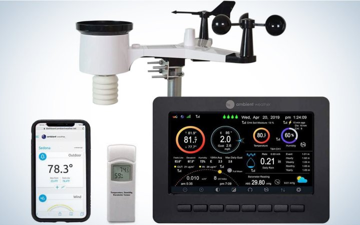  The Ambient Weather WS-2000 WiFi Osprey Solar Powered Wireless Weather Station is the best comprehensive home weather station.