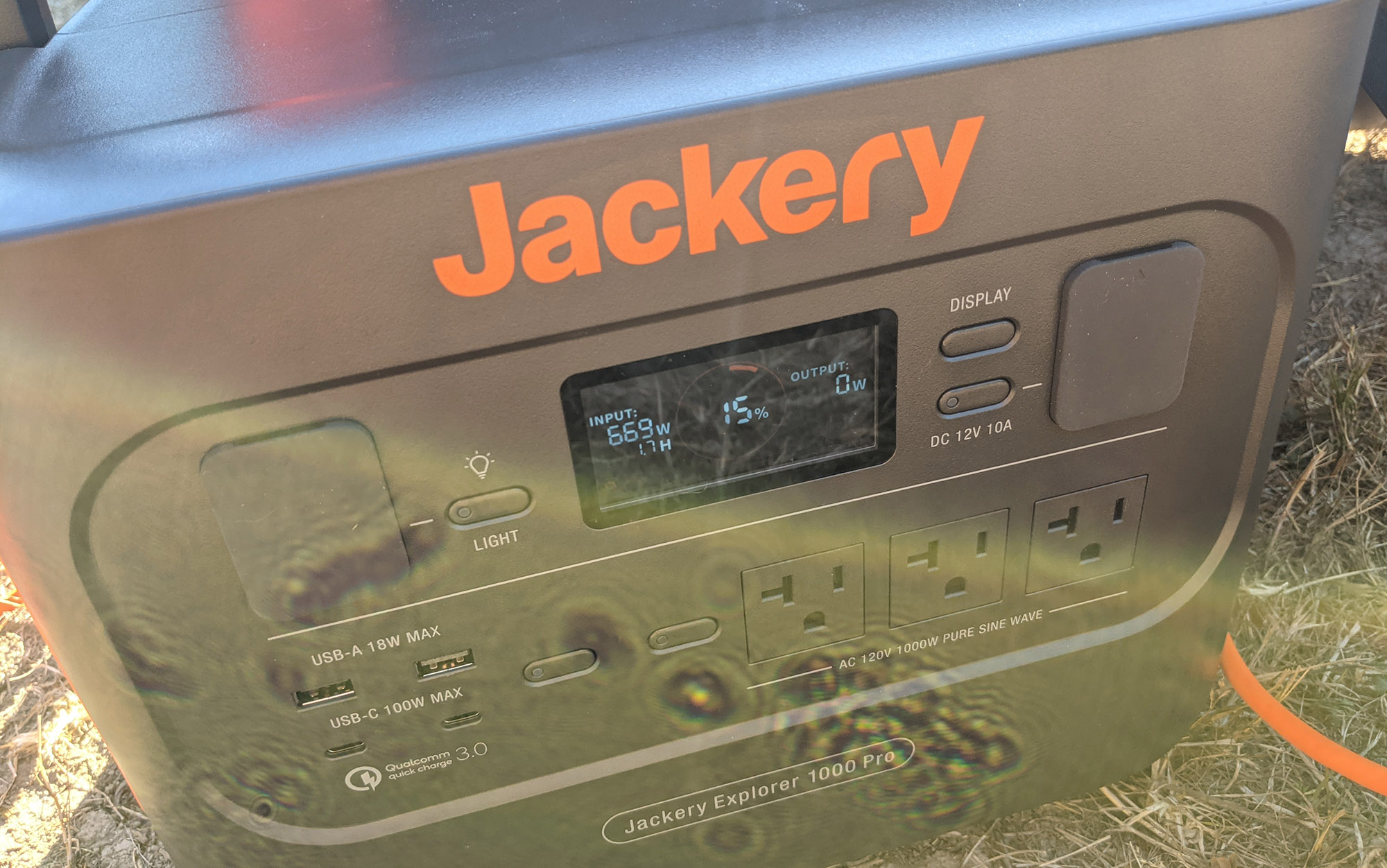 Refurbished Jackery Explorer 1000 Pro Portable Power Station - Black/Orange  - Excellent