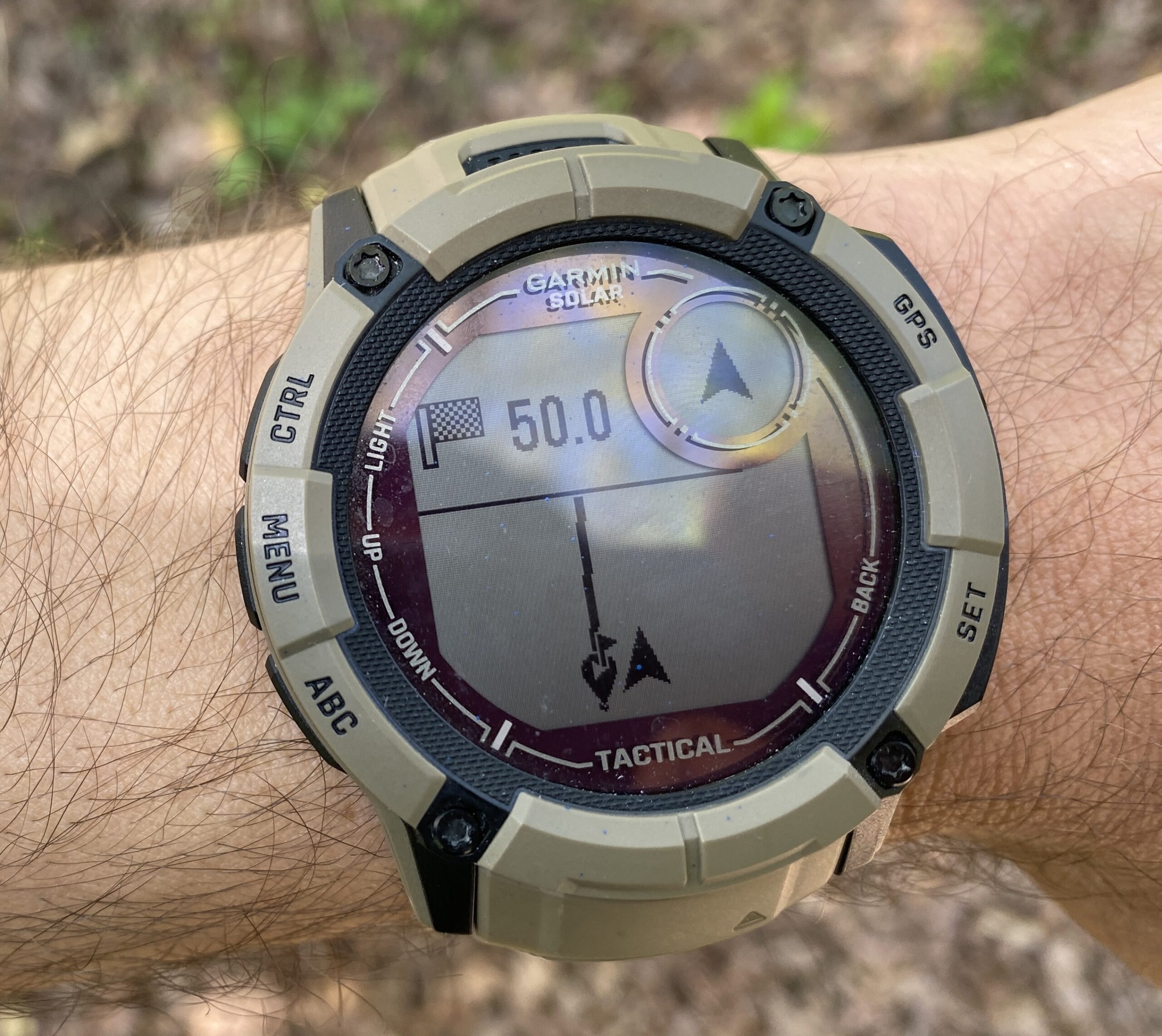 The Instinct 2X Solar Tactical navigation