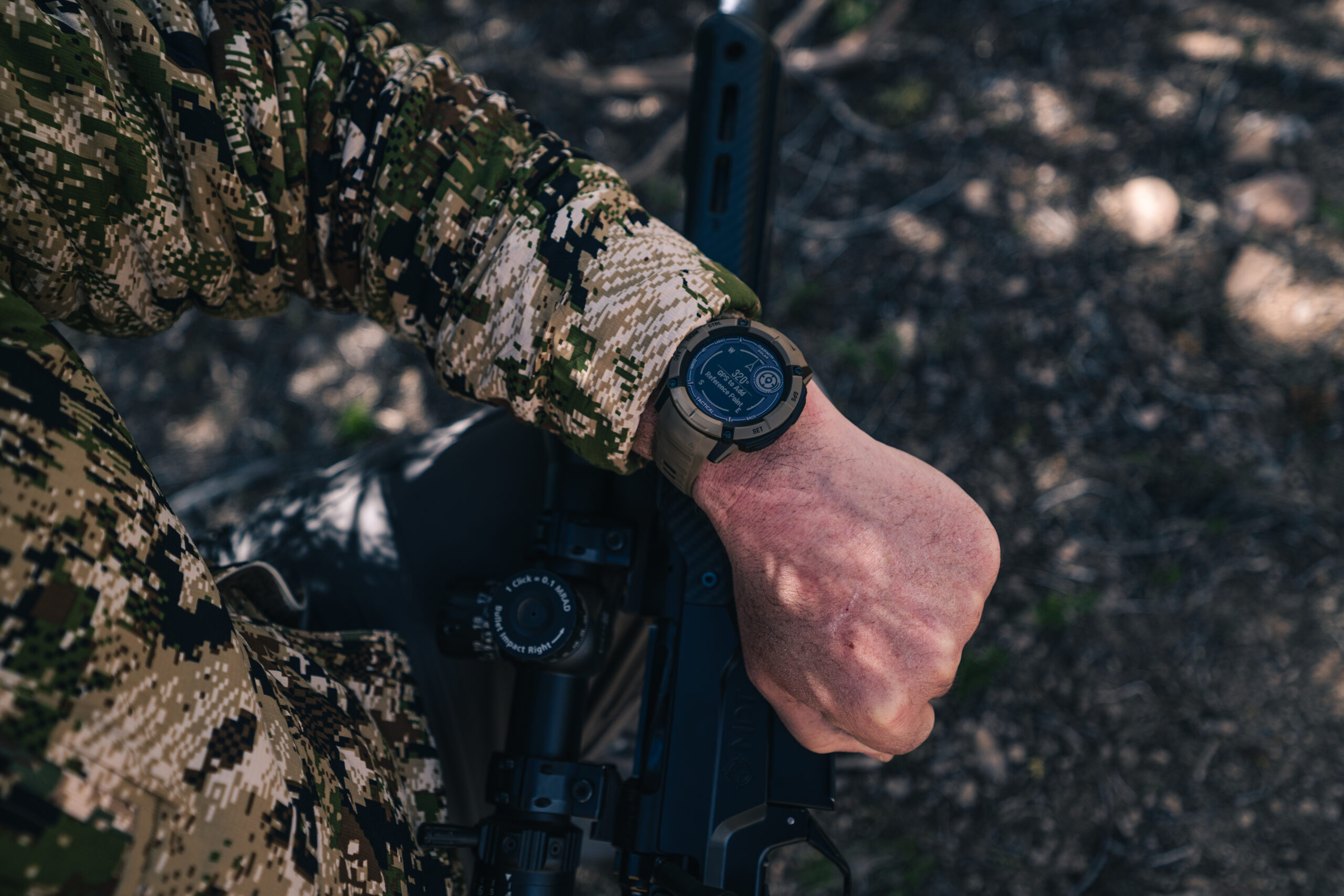 The Garmin Instinct 2X Solar Tactical in the field