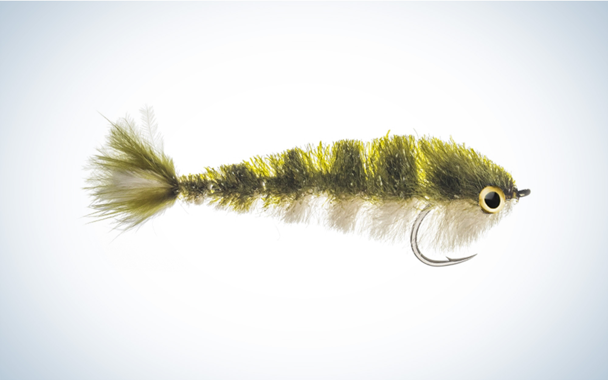 2-pack Bass Deer Hair Popper Fly Fishing Bug Chartreuse Hook Size