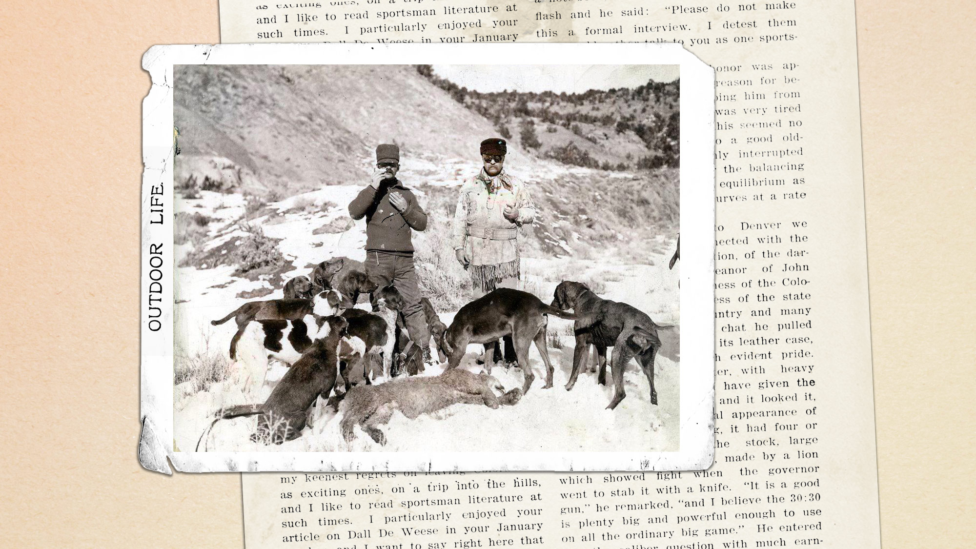 archival photo of theodore roosevelt on a hunt in colorado