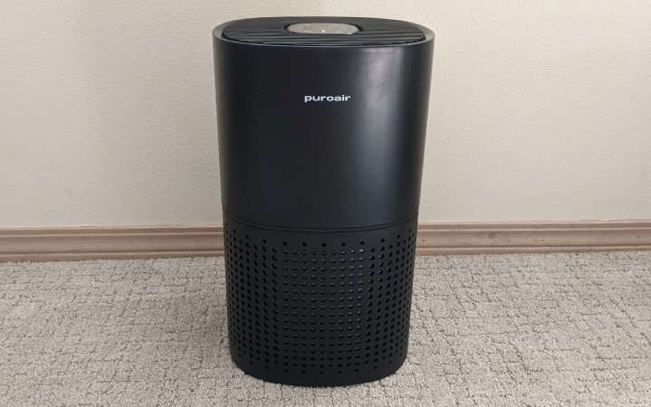  PuroAir air purifier set against a white wall