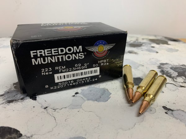  freedom munitions match 69gn bthp 5.56 ammo