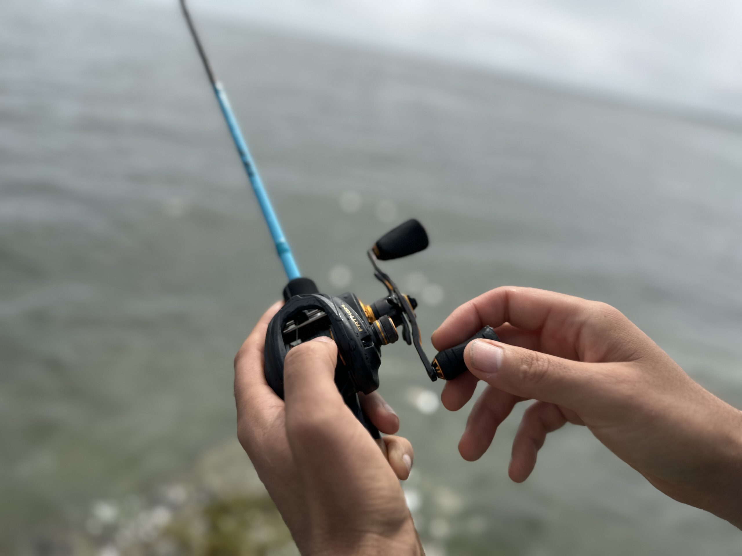 Powerful, Durable Black Baitcast Fishing Reel for Optimal