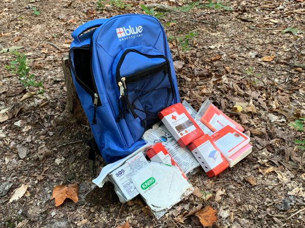  Blue coolers backpack survival kit