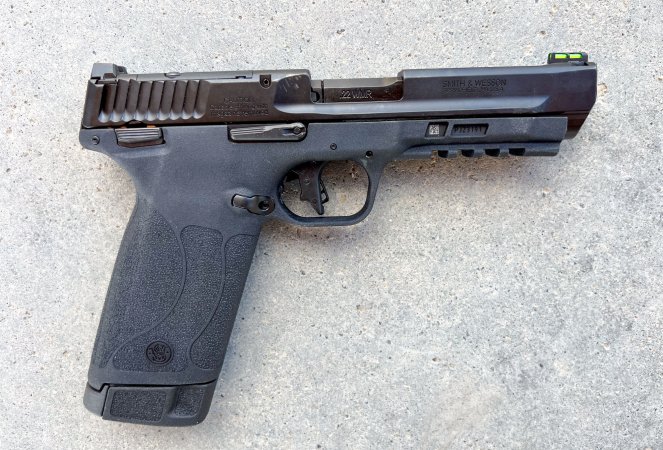 Smith & Wesson M&P 22 Magnum on concrete