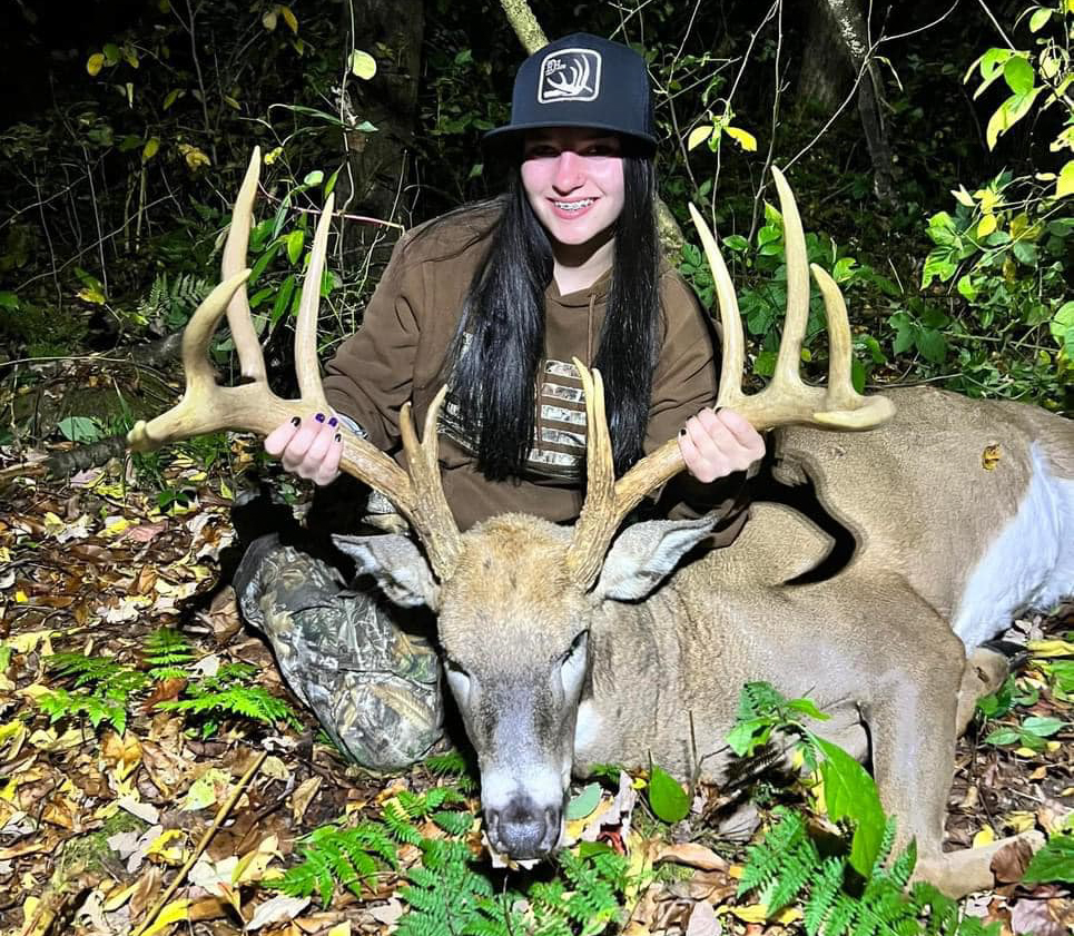 Teen tags big crossbow buck.