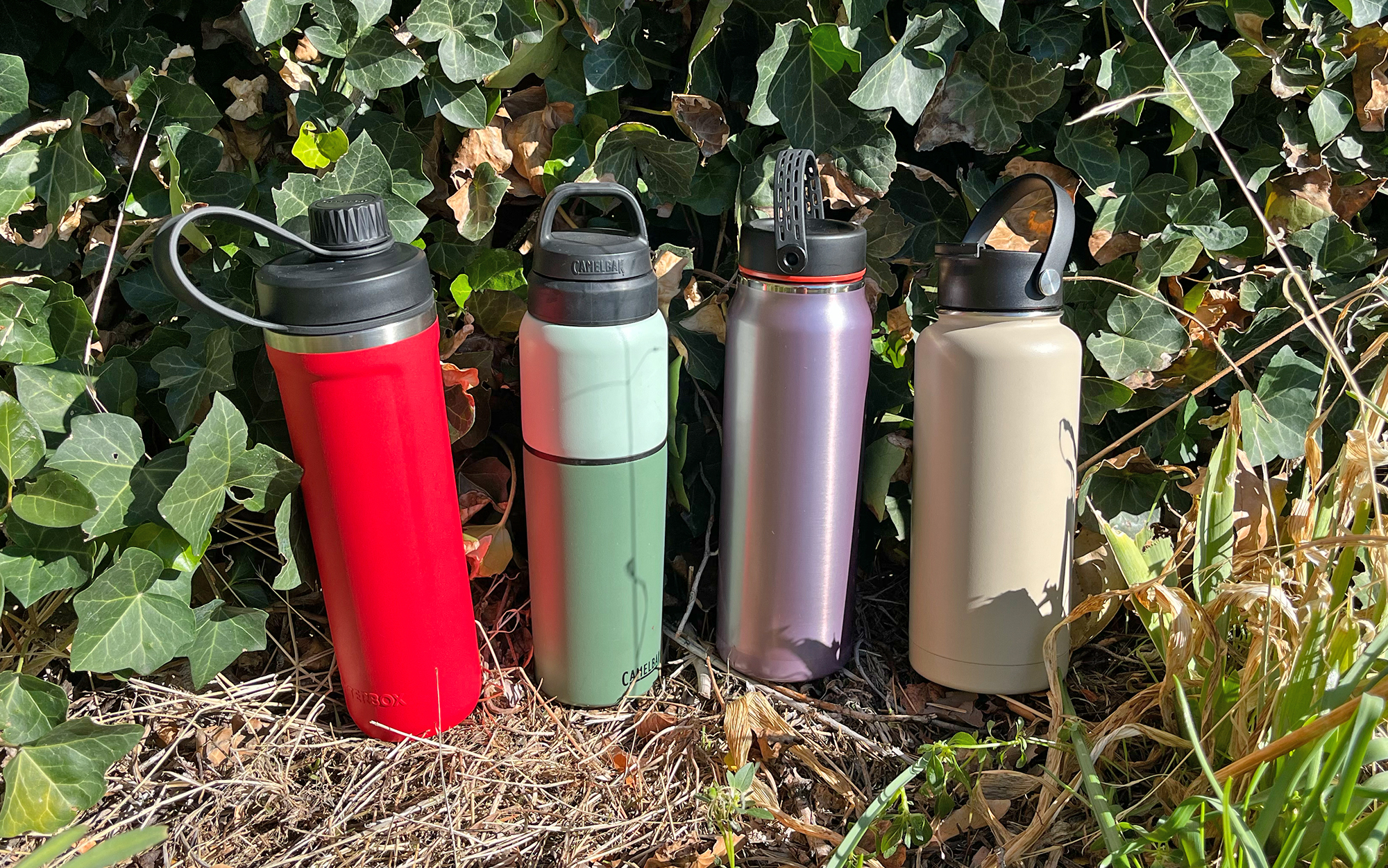 Insulated Vacuum Water Bottle with Spout Lid on Top Stainless
