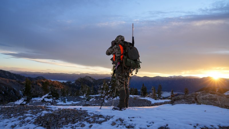 hunter in western mountains