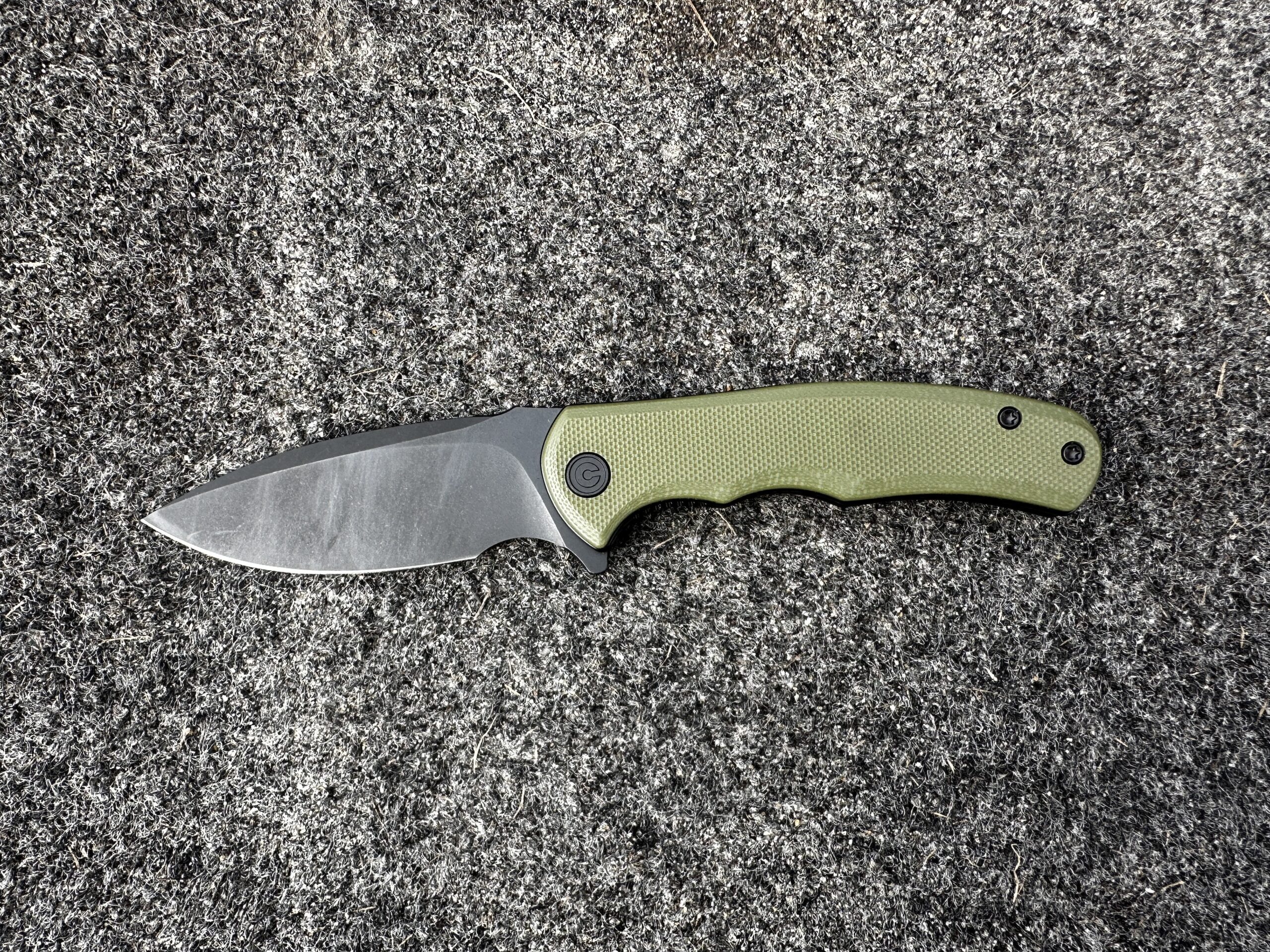 CIVIVI Mini Praxis Flipper Knife Wood Handle Damascus Blade