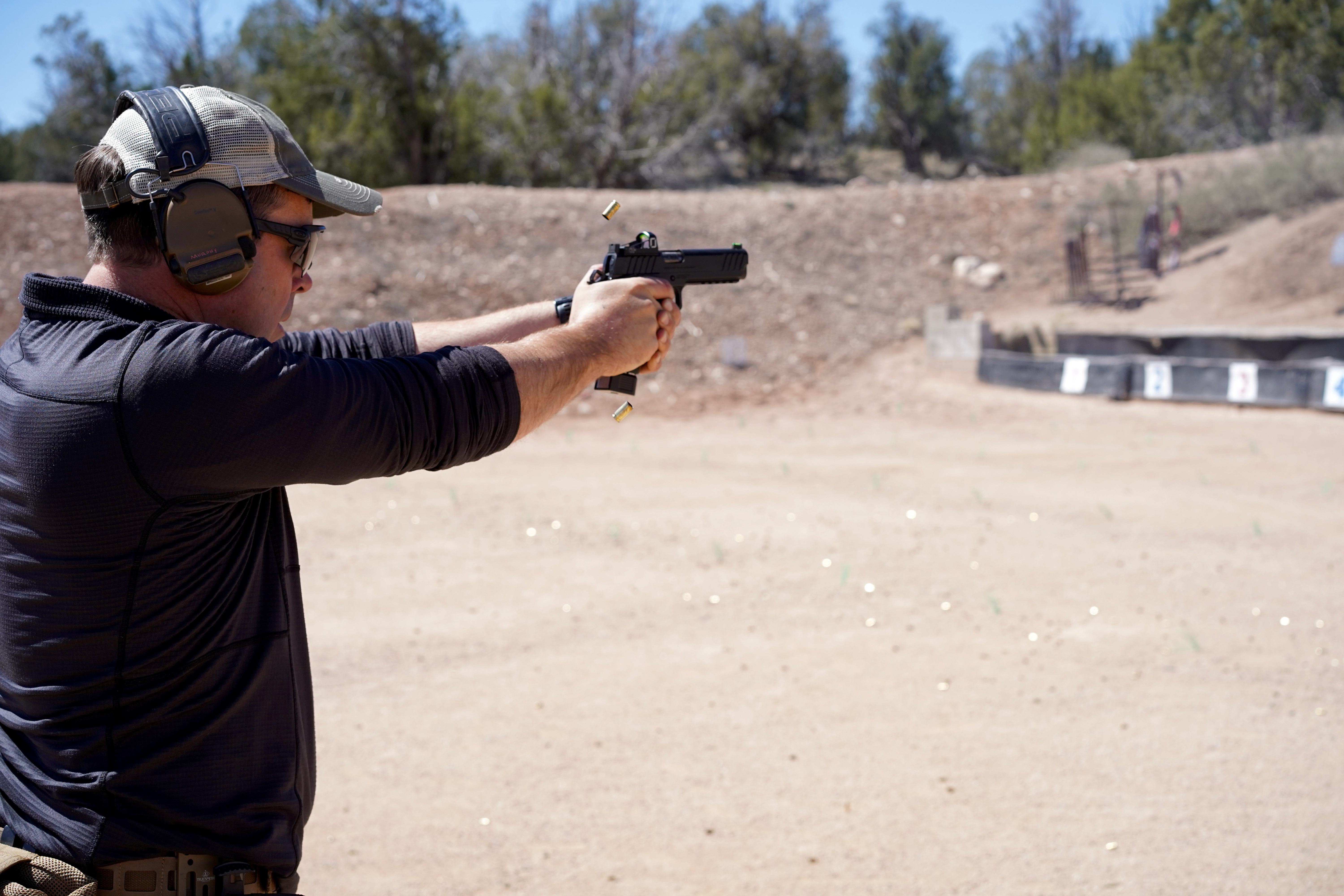 The author shooting the springfield prodigy 