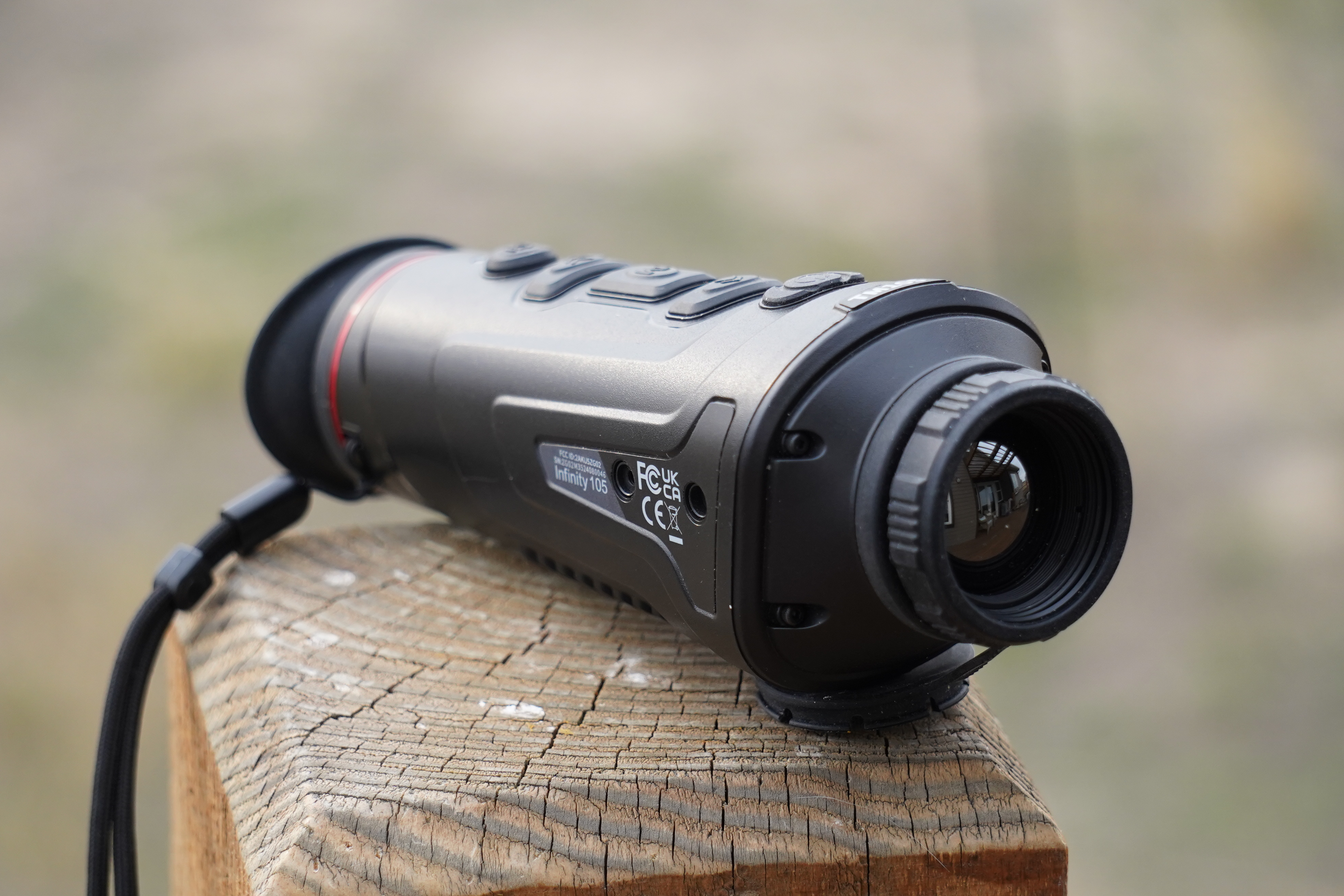 This thermal monocular is easily pocketable. 