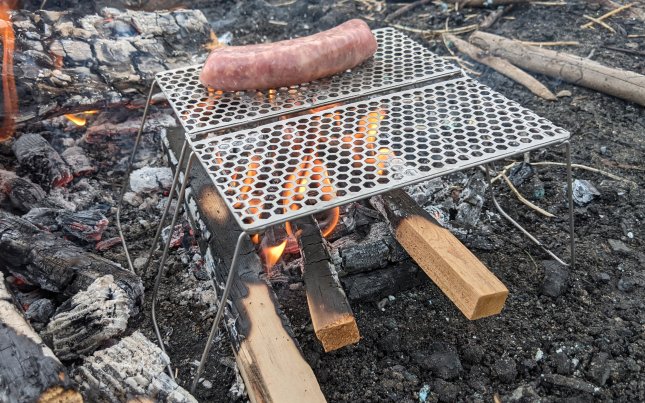 We tested the Vargo Titanium Bifold Grill.