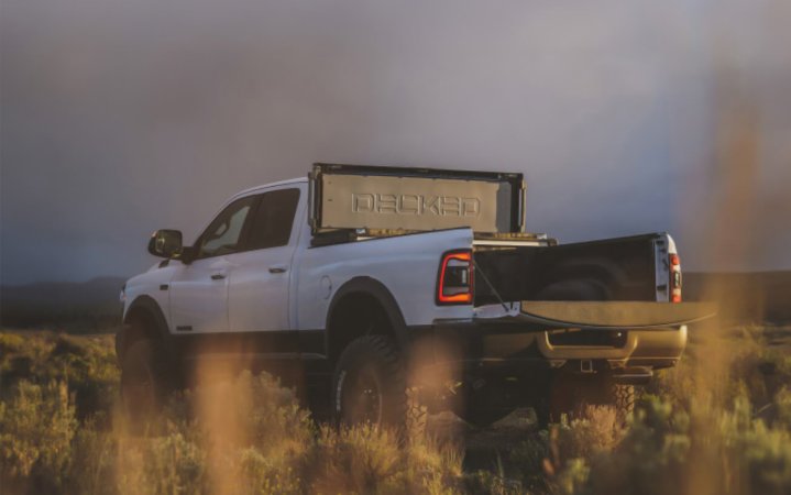 The Decked truck tool box installed on a pickup