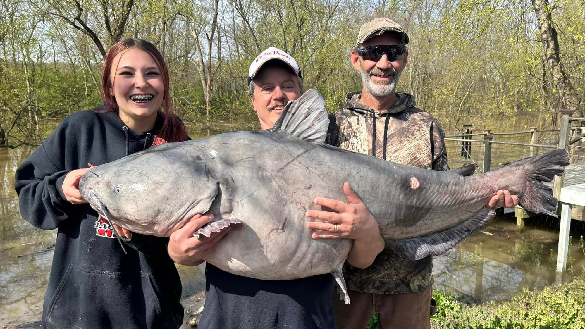 101Pound Blue Catfish Caught on Jugline Is Officially the New Ohio