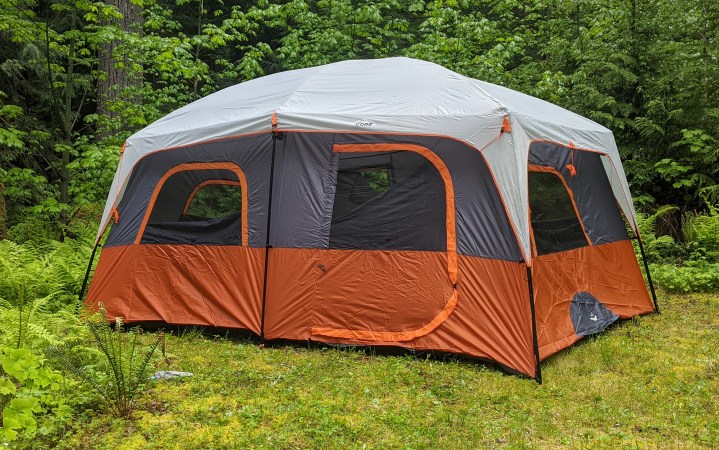  We tested the Core 10-Person Straight Wall Cabin Tent.