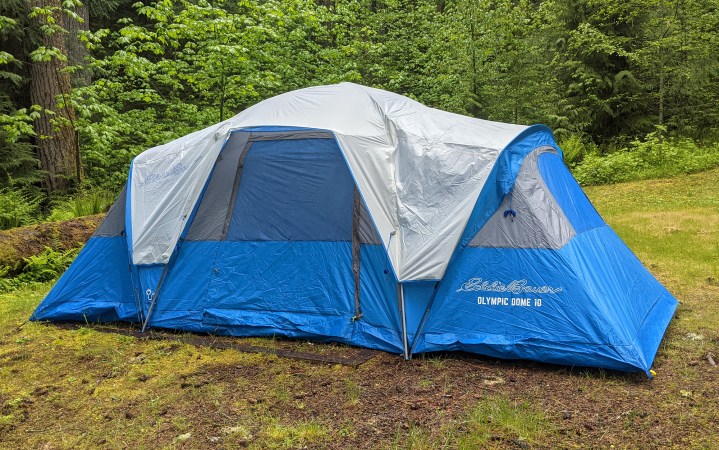  We tested the Eddie Bauer Olympic Dome 10 Multi Room Tent.