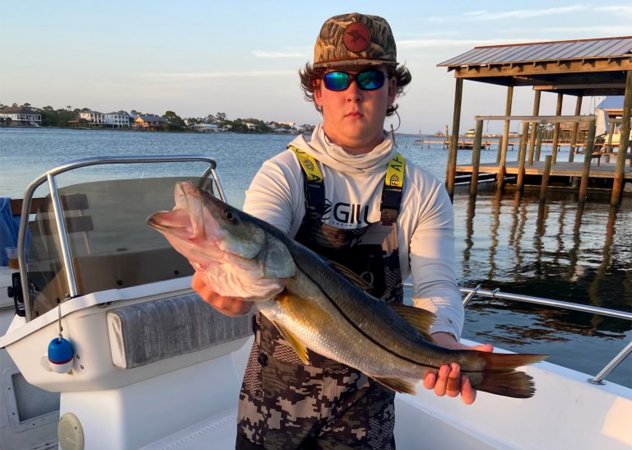 Alabama angler holds snook.