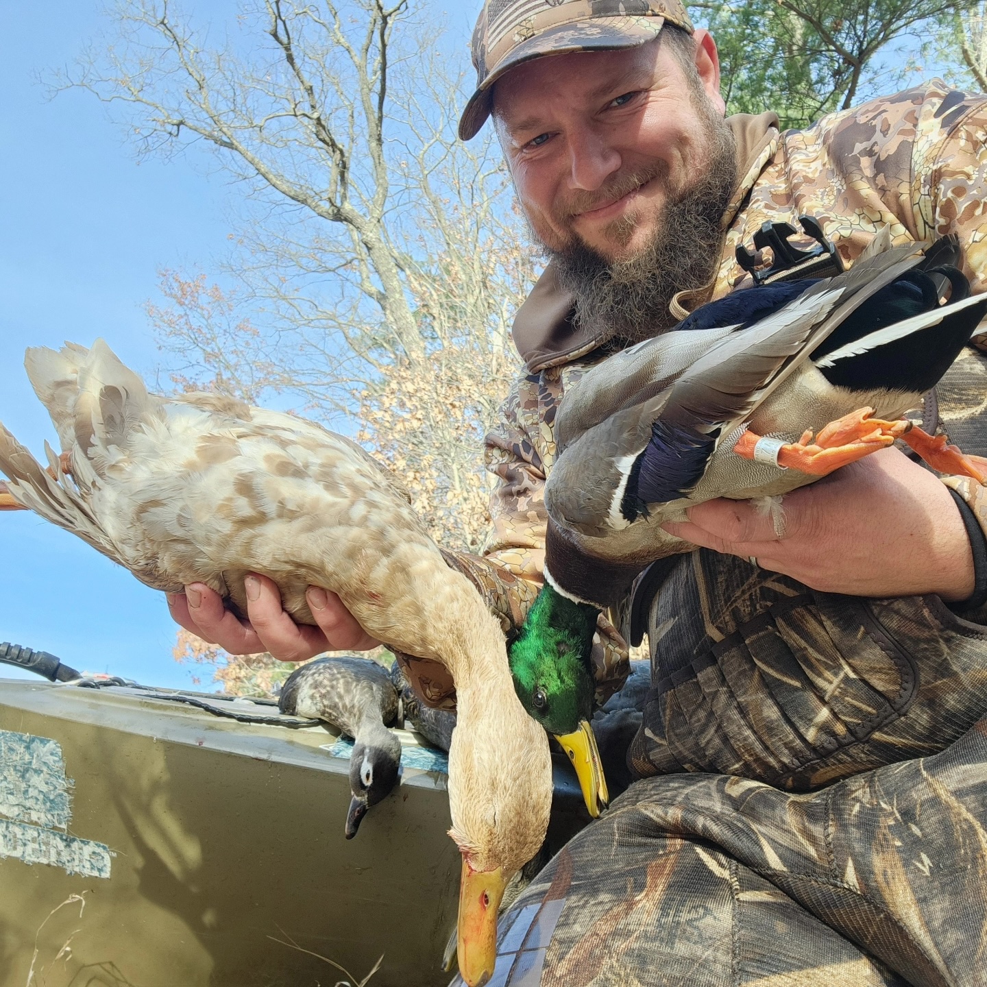 Mike Wec with two great ducks.