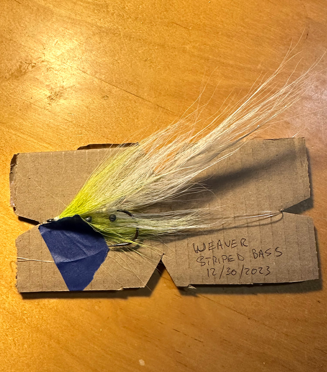 A fly for striped bass.