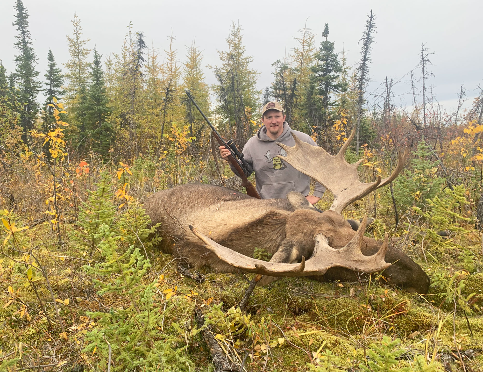 Freel with bull moose and .300 H&H