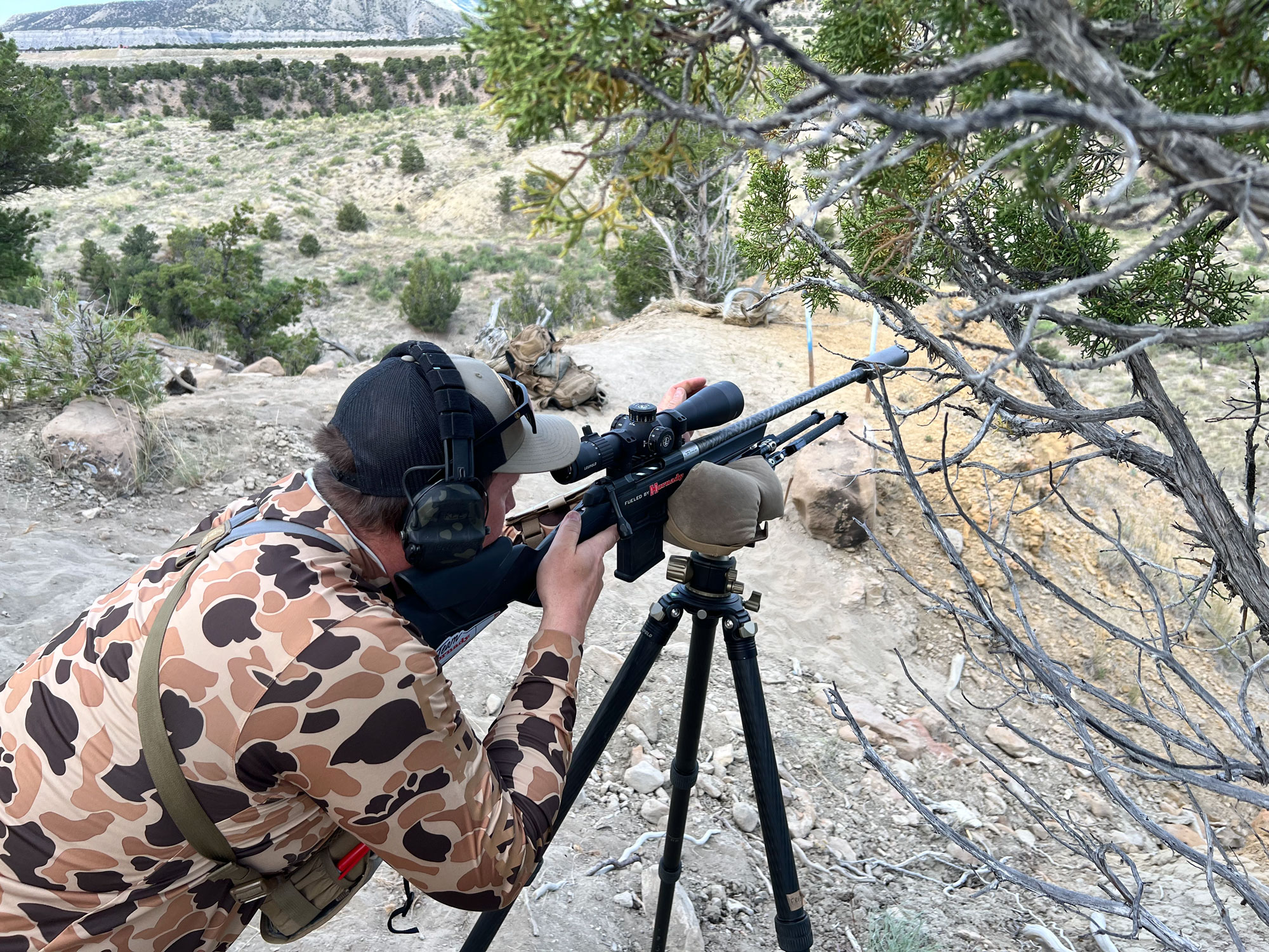 Freel shooting from tac table off shooting tripod