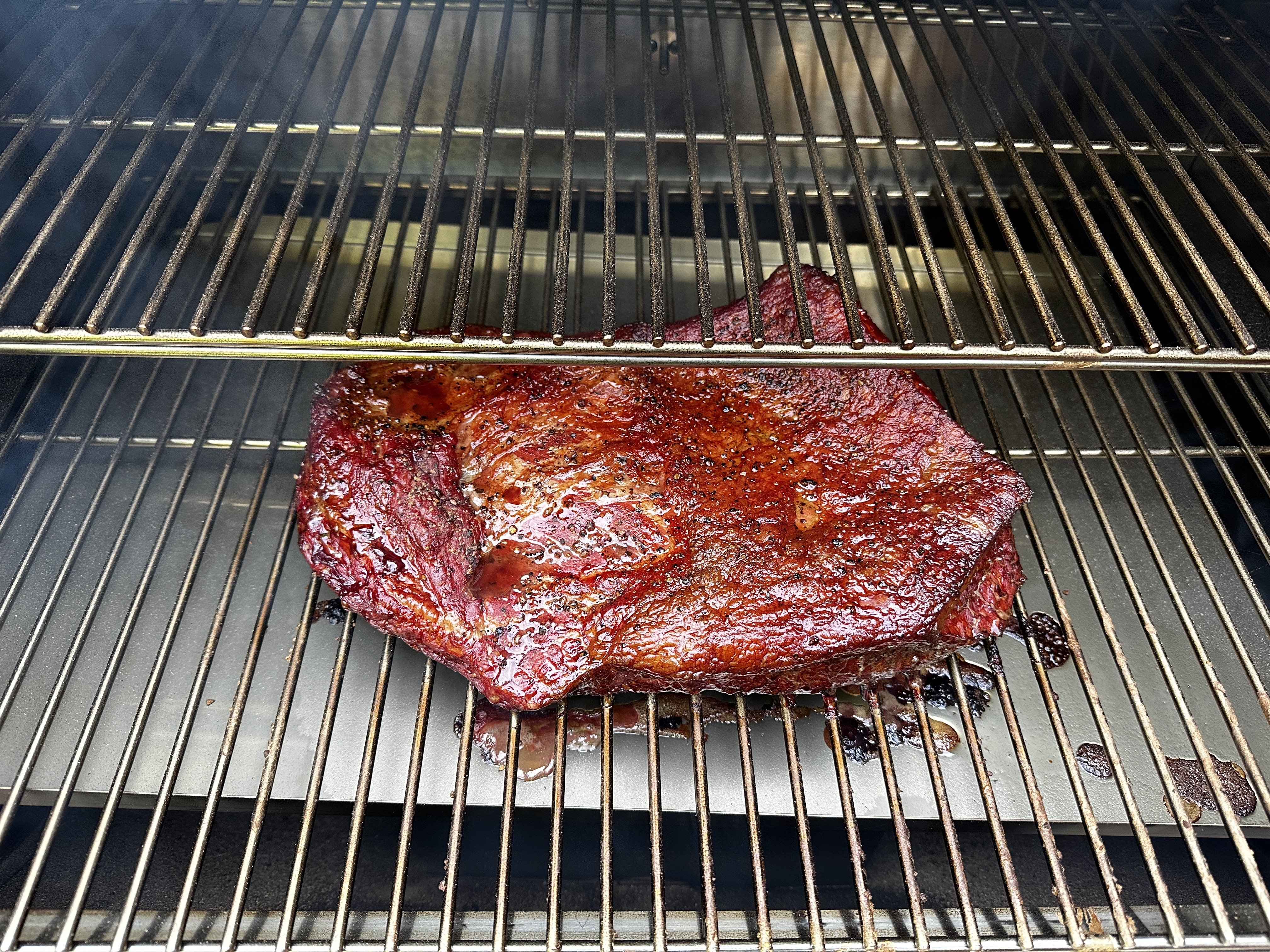 A brisket on the Dual Fire