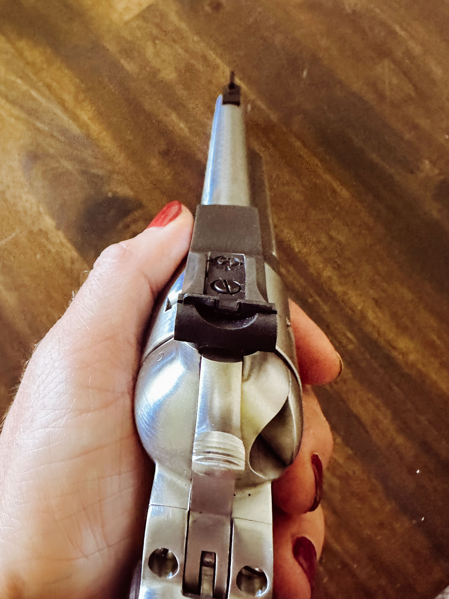 adjusting the sights on the Ruger Single 7 327 Federal Magnum