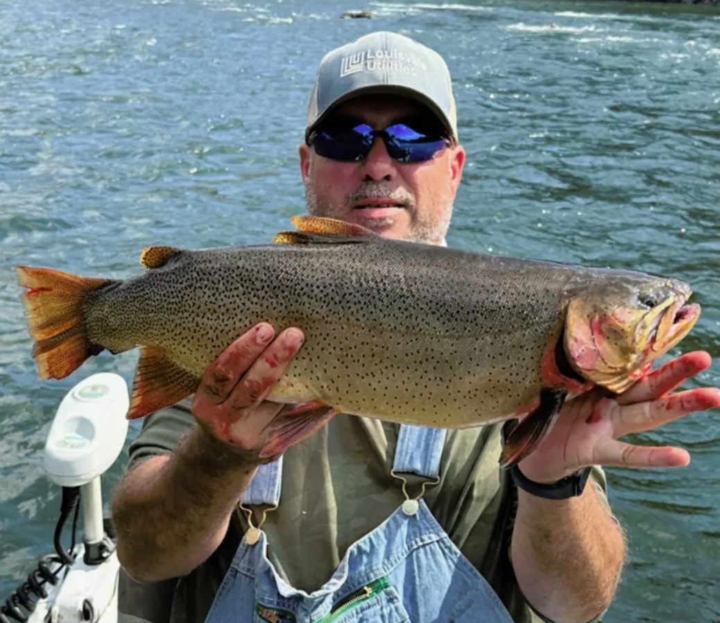 Charlie Fulton with a big cutthroat trout