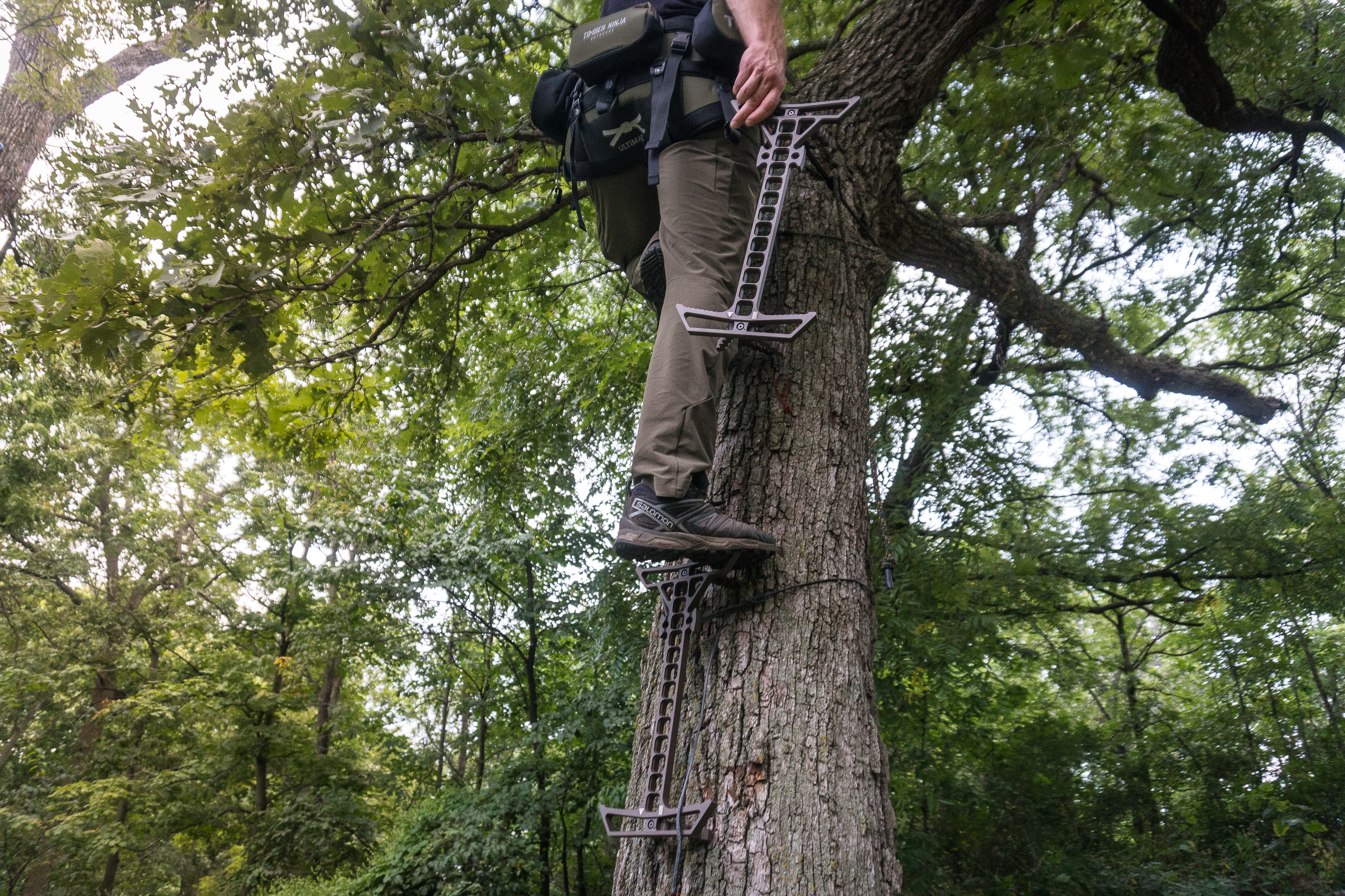 The author tests the Trophyline Hyperlite climbing sticks