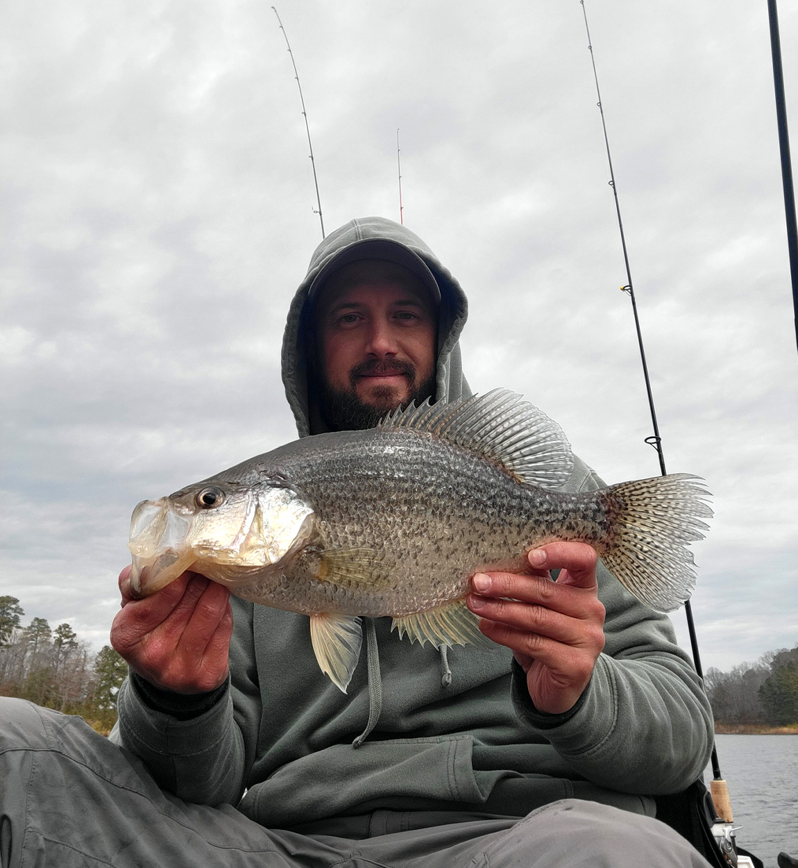 Angler with crappie.