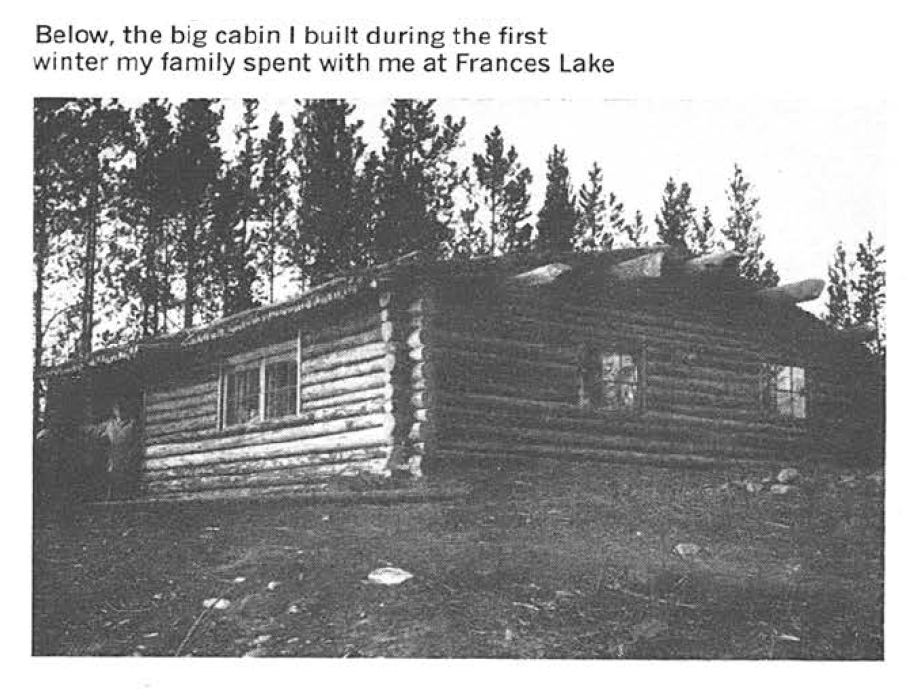 An old black and white photo of a cabin.