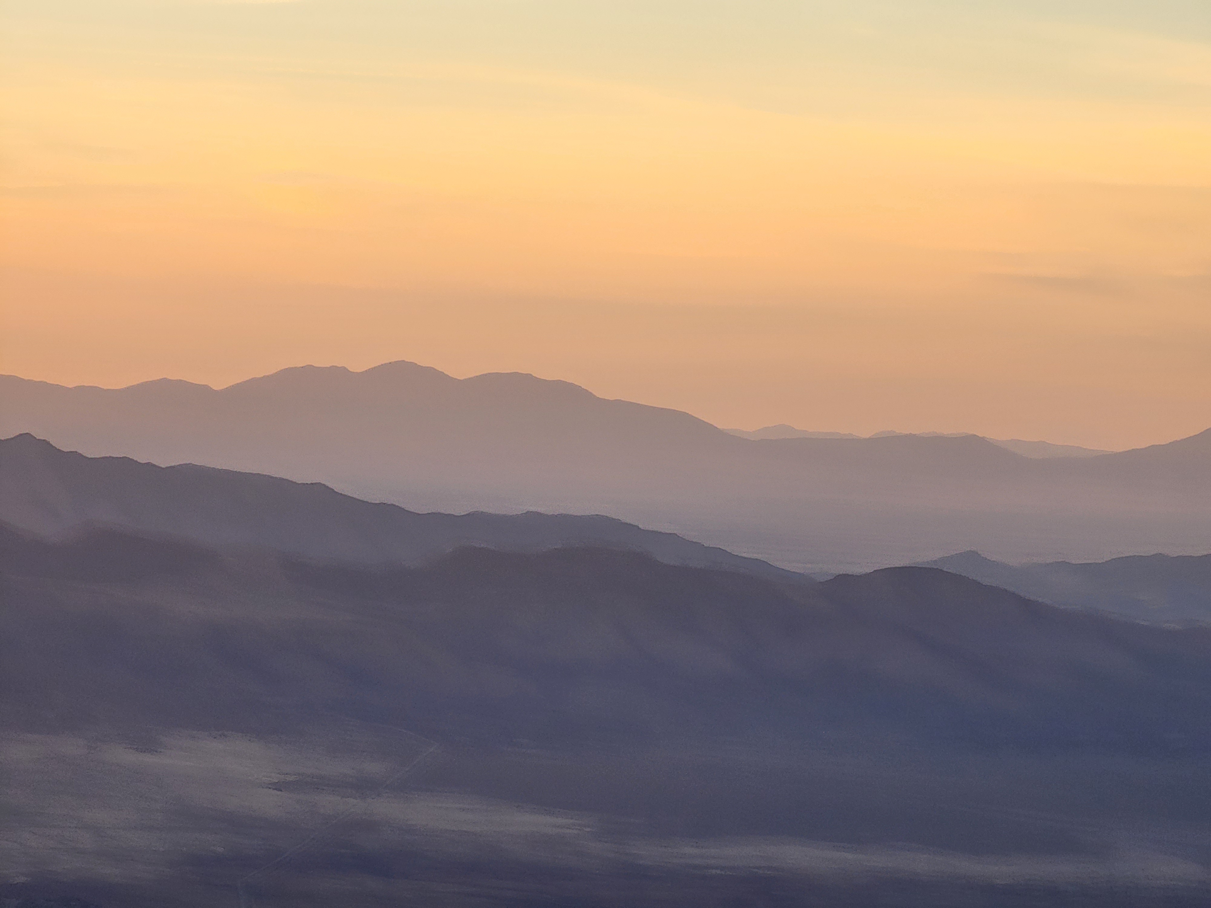 Hazy mountain landscape