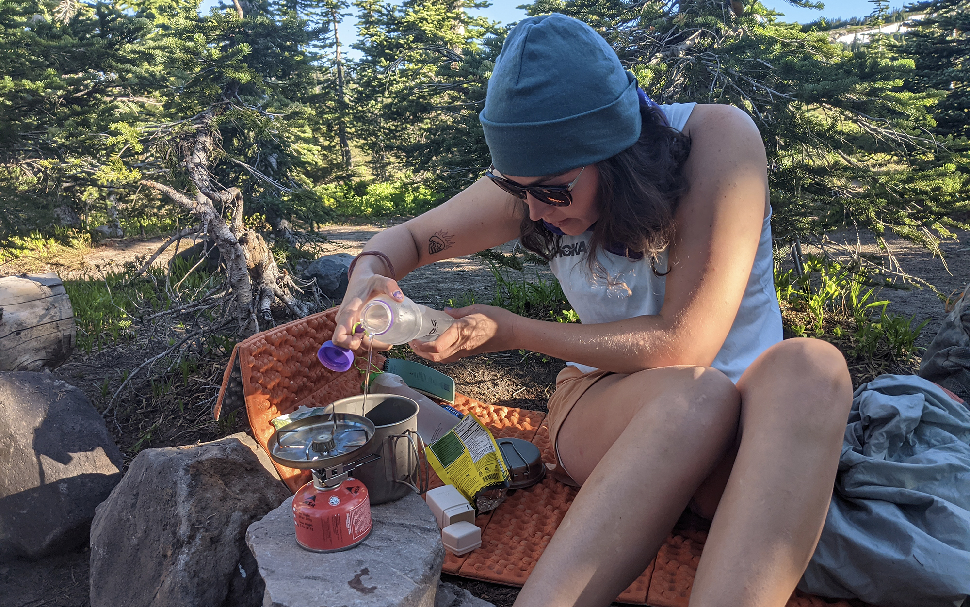 Thess cooking with the snow peak stove