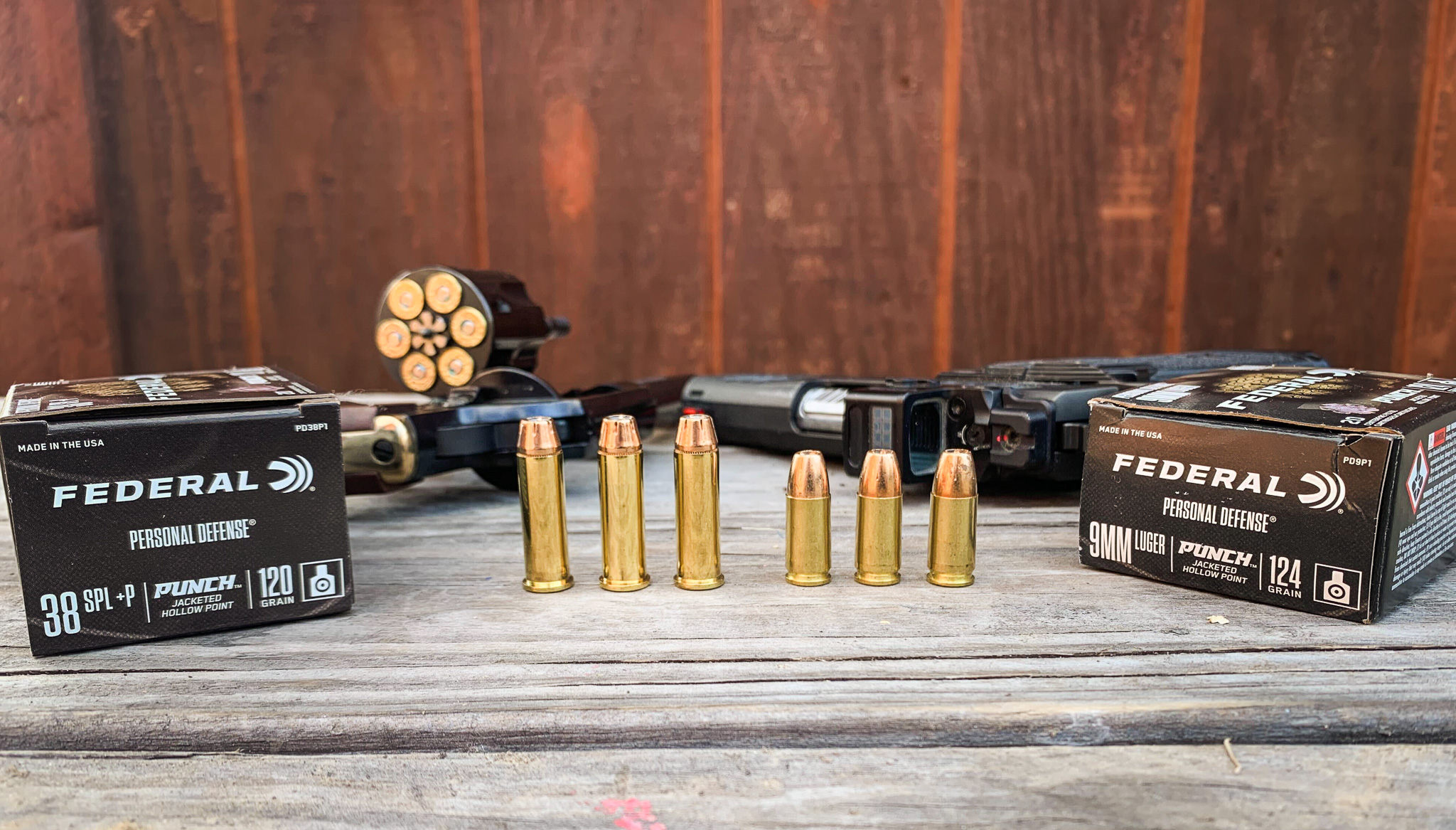 Two boxes of Federal ammo .38 special vs 9mm.