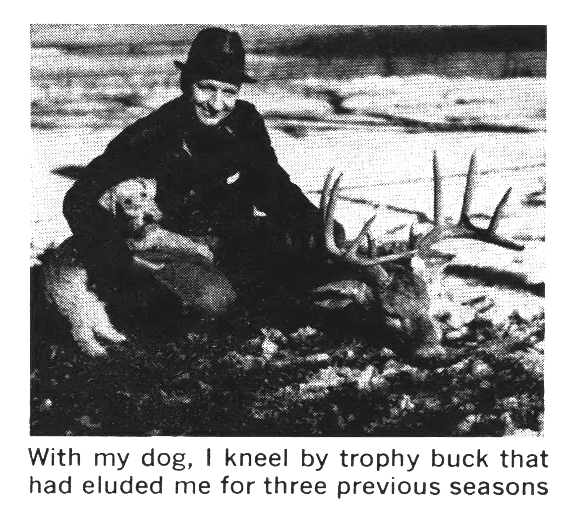 Clarence A. Yoder with a nice Indiana buck in an old black and white photograph.