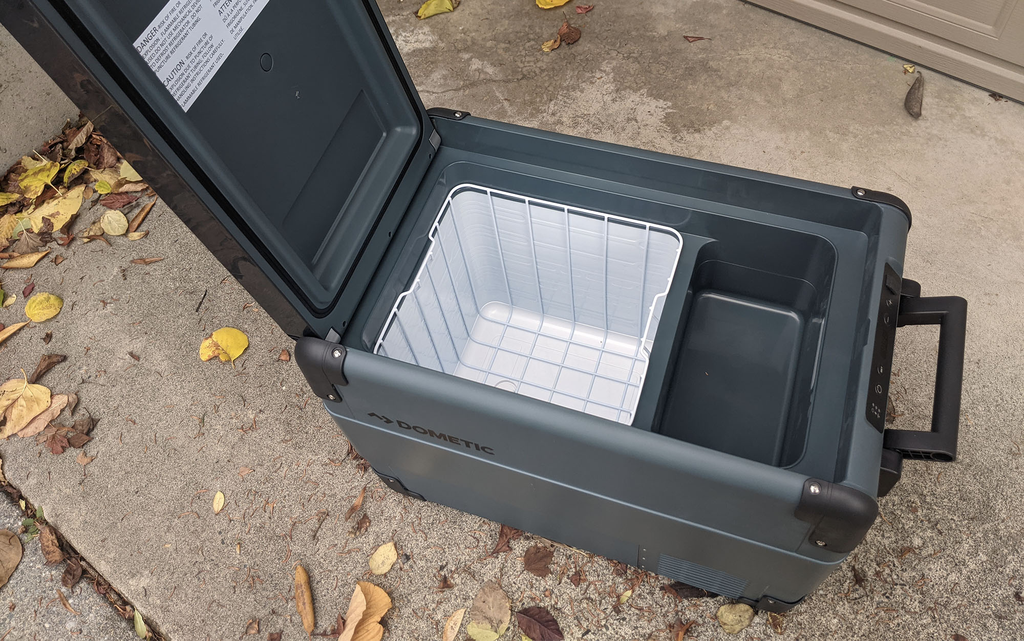 interior shot of the Dometic electronic cooler