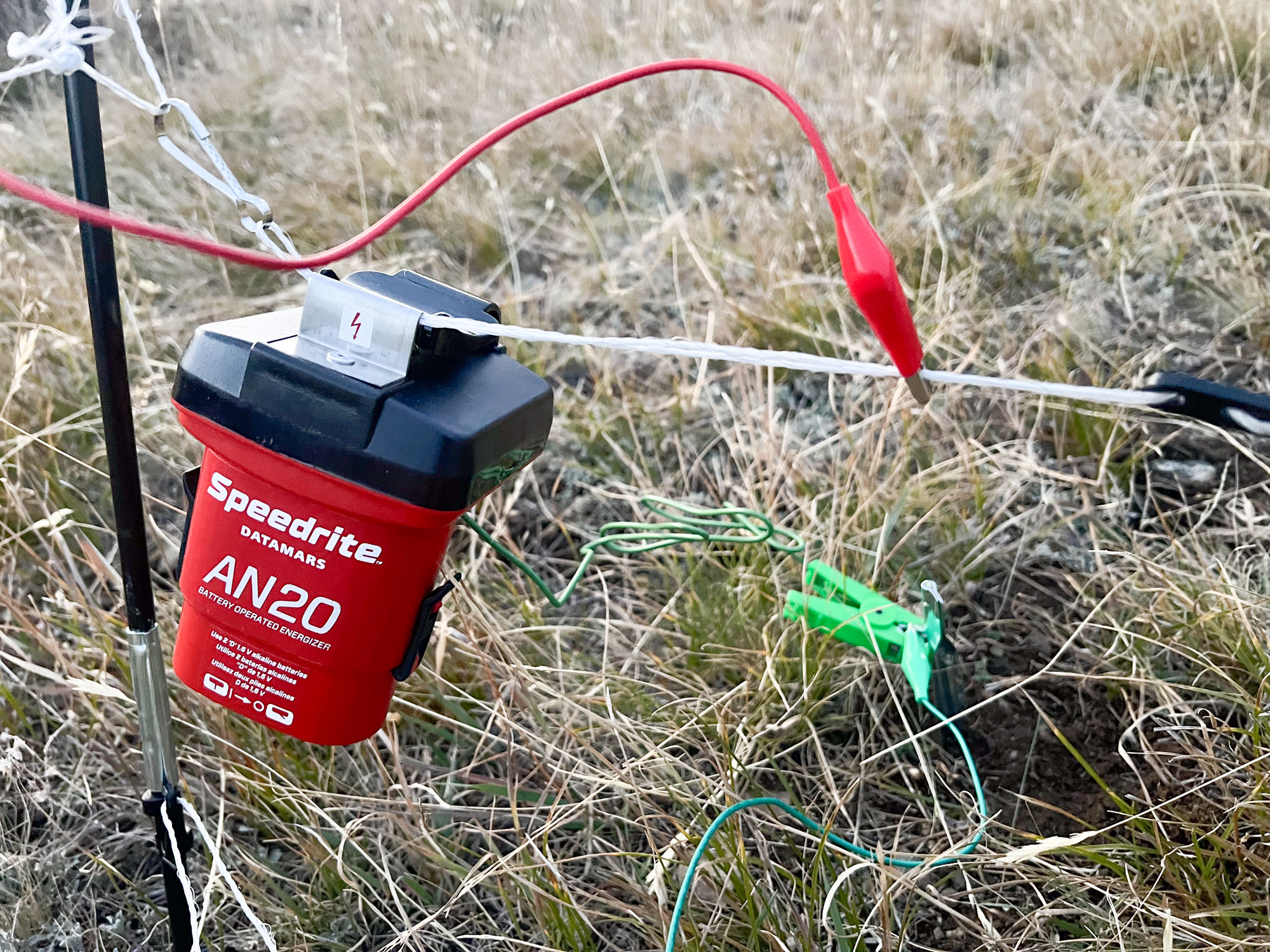 A portable electric fence designed for bear defense