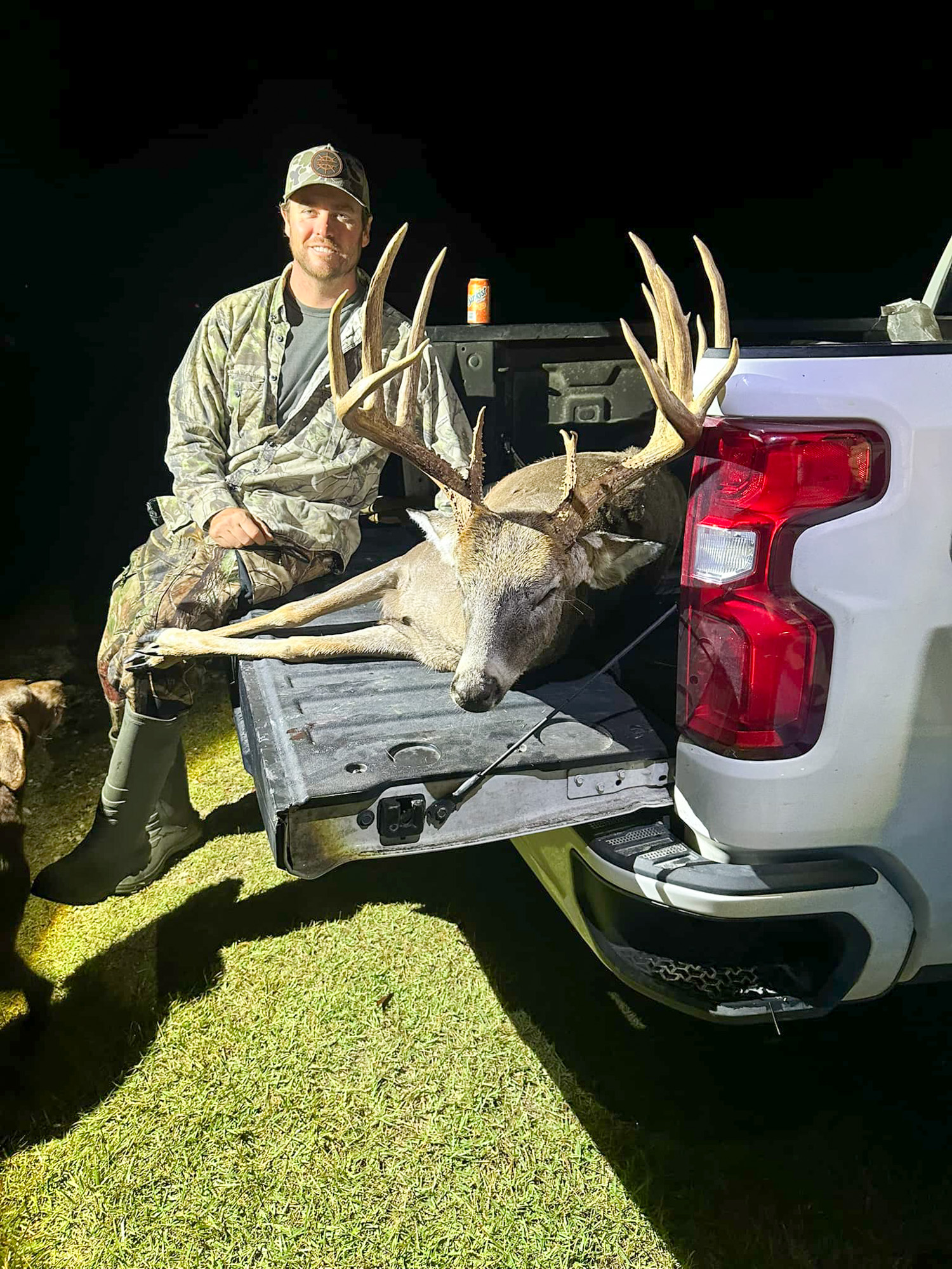 A buck on the tailgate