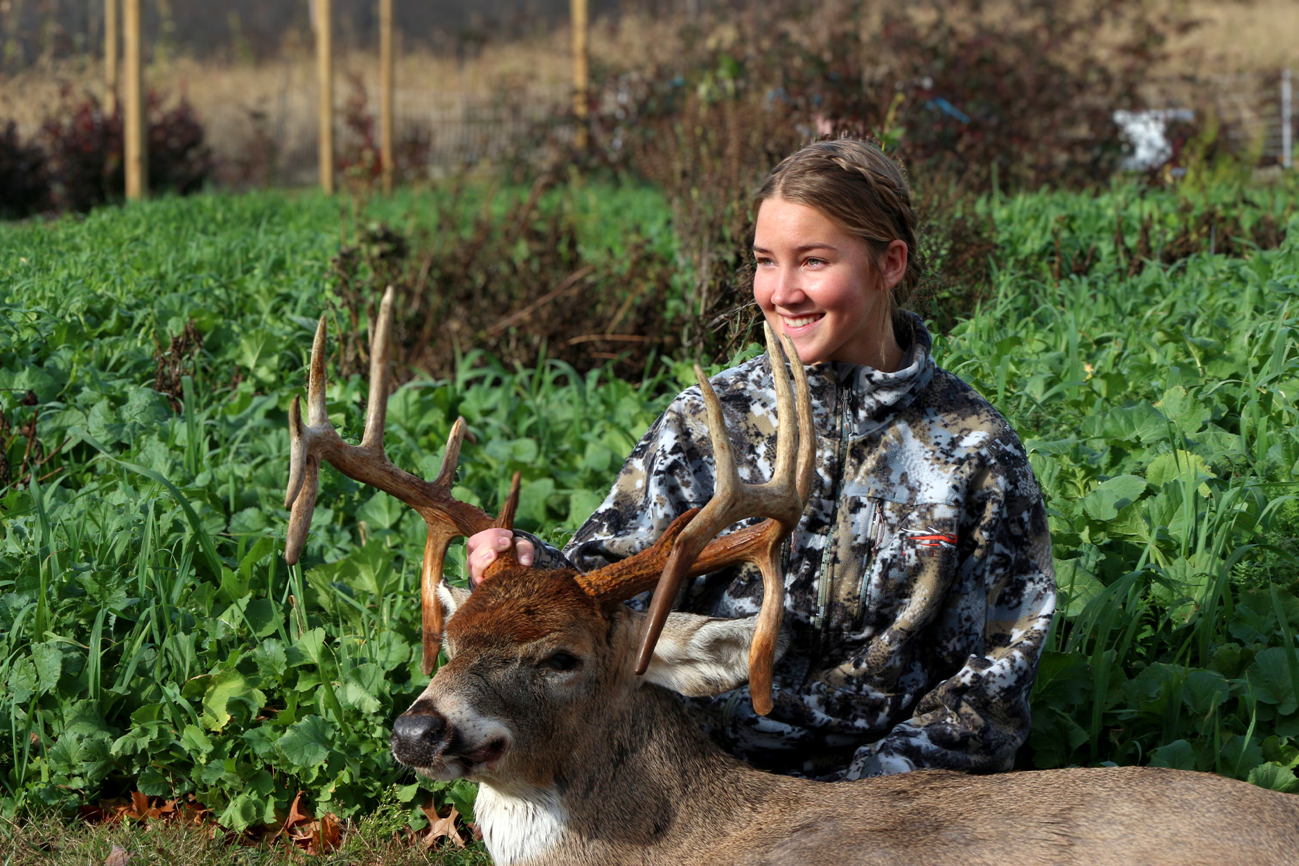 A teen hunter with a big Ohio buck.