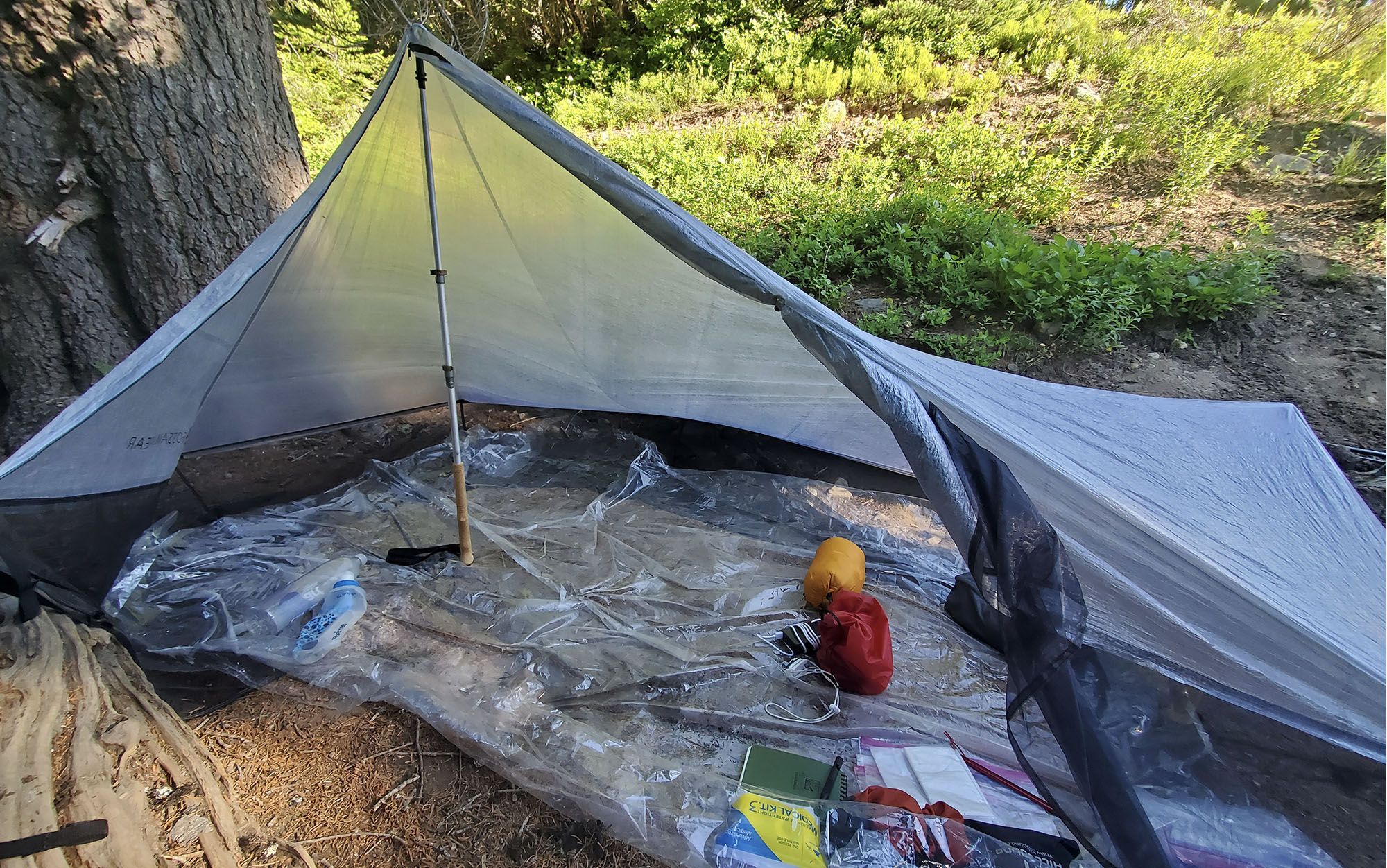 set up interior of the Gossamer Gear Whisper