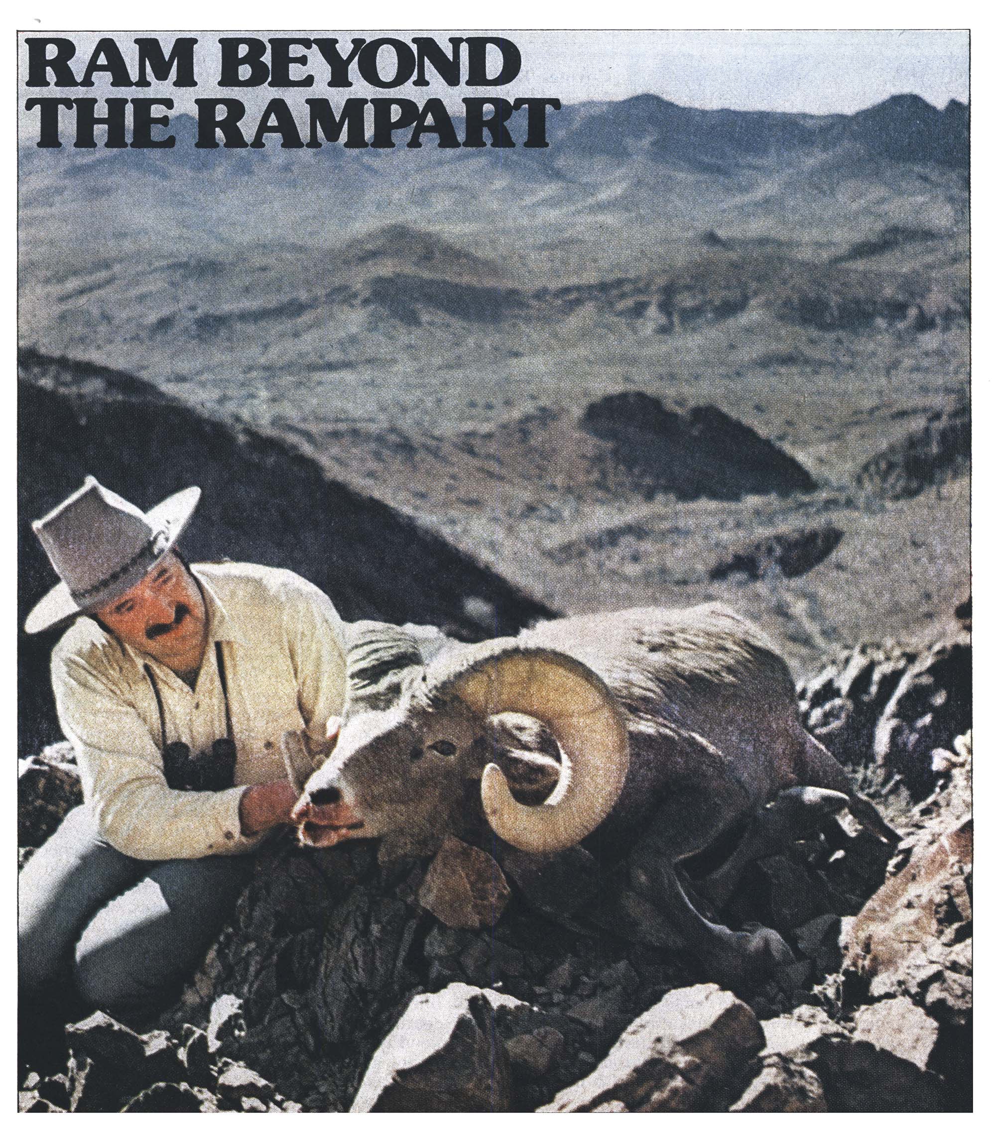 Jim Carmichel with a desert bighorn.