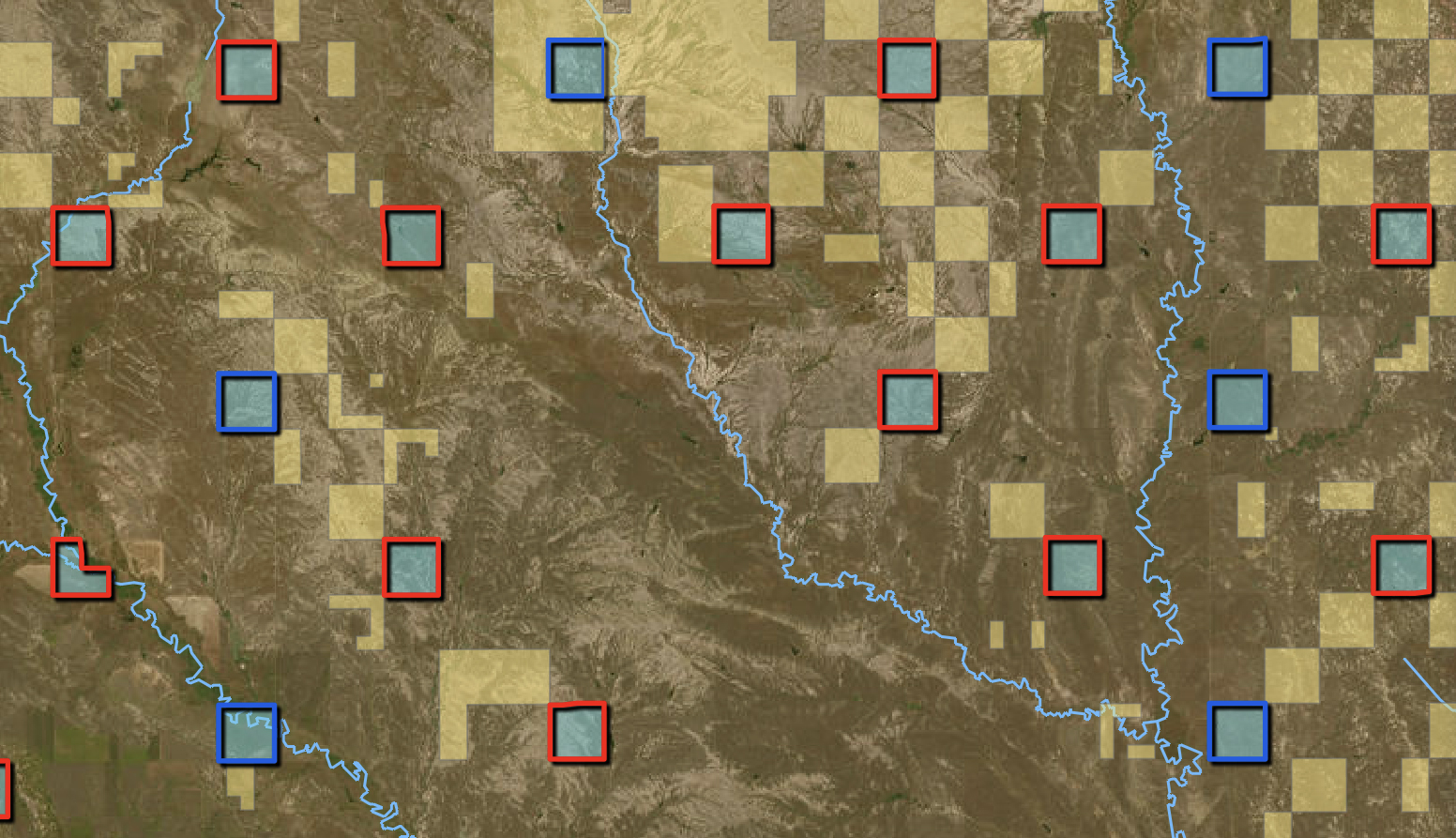 A map of Montana showing checkerboarding and inaccessible state lands.