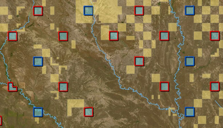 A map of Montana showing checkerboarding and inaccessible state lands.