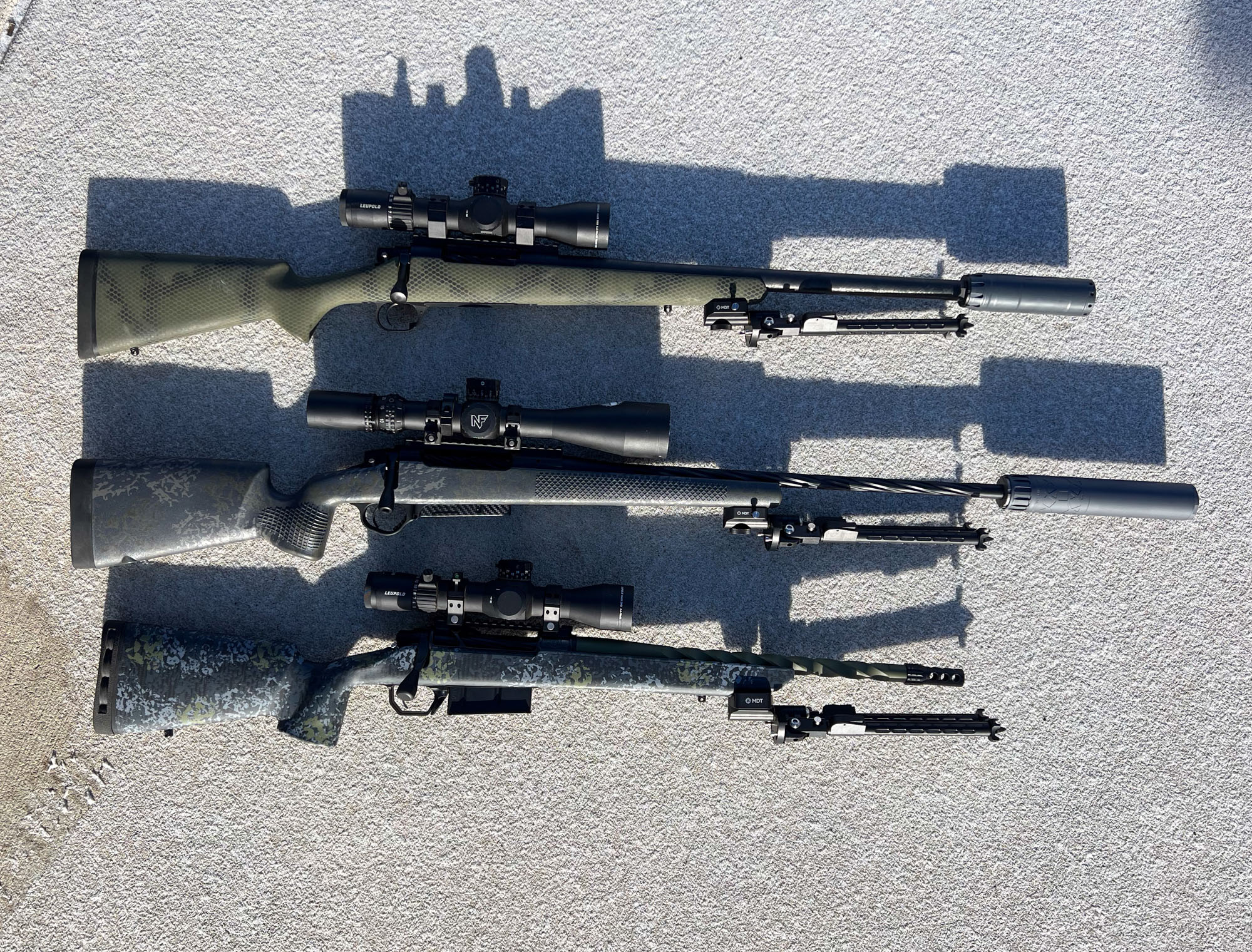 Three rifles chambered in 7 BC